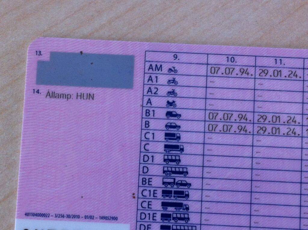 jogosítvány megvétele